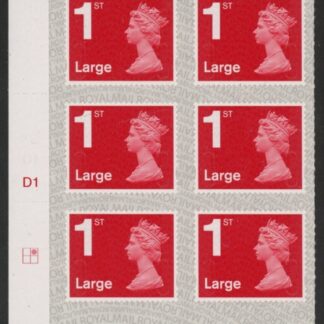 U3003  1st Large brt. scarlet.  M17L  cyld. W1  grid position R1  C2 SBP  L/s Walsall  U/M (MNH)