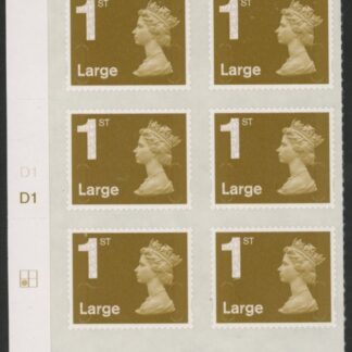 U3001  1st Large. gold  MA11 cyld. D1  grid position R2  C1  DLR  U/M (MNH)