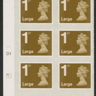 U2978  1st Large. gold  (no date code) cyld. D1  grid position R1  C1  DLR  U/M (MNH)