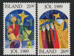 1989 Iceland SG.739-40Christmas Set of 2 values U/M (MNH)