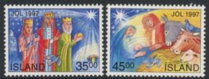 1997 Iceland SG.890-1 Christmas Set of 2 values U/M (MNH)