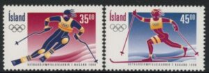 1998 Iceland SG.893-4 Olympic Games Japan U/M (MNH)