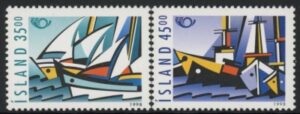 1998 Iceland SG.895-6 Sailing Set of 2 values U/M (MNH)