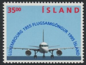 1995 Iceland SG.850 Air Link Luxembourg U/M (MNH)