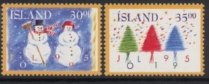 1995 Iceland SG.852-3 Christmas Set of 2 values U/M (MNH)