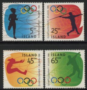 1996 Iceland SG.865-8 Olympic Games Atlanta Set of 4 values U/M (MNH)