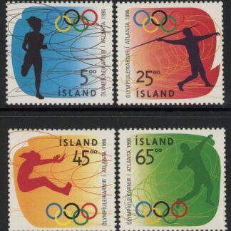 1996 Iceland SG.865-8 Olympic Games Atlanta Set of 4 values U/M (MNH)