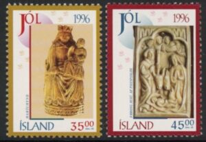 1996 Iceland SG.873-4 Christmas Set of 2 values U/M (MNH)