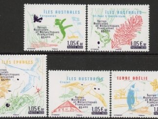 2020 French Antarctic SG.908-12 65th Anniv of FAAT SEt of 5 values U/M (MNH)