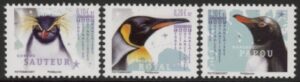 2018 French Antarctic SG.857-9 Penguins Set of 3 values U/M (MNH)