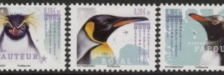 2018 French Antarctic SG.857-9 Penguins Set of 3 values U/M (MNH)
