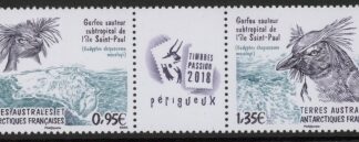 2018 French Antarctic SG.862-3 Antarctic Birds Set of 2 values U/M (MNH)