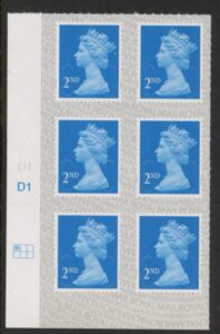 U2995 2nd blue CB M17L Cyld. D1 SBP L/s grid position R1 C1 DLR. U/M (MNH)