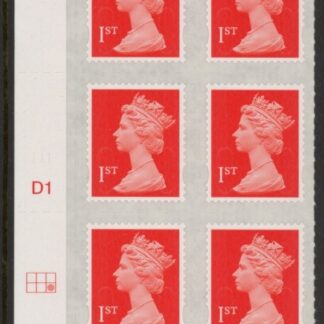 U2997  1st vermilion 2B  M16L   Cyld. D1  grid position  R2 C3  DLR  U/M (MNH)