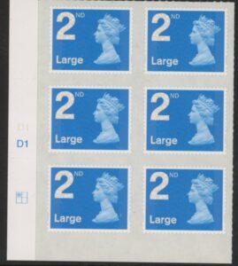 U3000  2nd Large. blue 2B  M15L cyld. D1  grid position R1  C1  DLR  U/M (MNH)