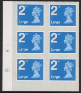 U3000  2nd Large. blue 2B  M15L cyld. D1  grid position R2  C1  DLR  U/M (MNH)