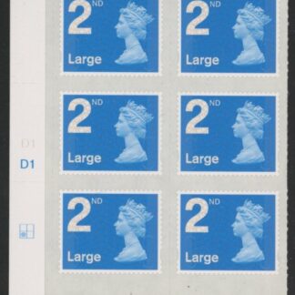U3000  2nd Large. blue 2B  M15L cyld. D1  grid position R2  C1  DLR  U/M (MNH)