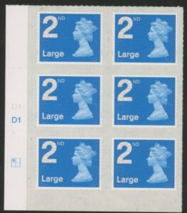 U3000  2nd Large. blue 2B  M16L cyld. D1  grid position R1  C1  DLR  U/M (MNH)