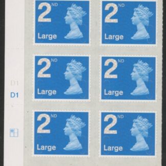 U3000  2nd Large. blue 2B  M16L cyld. D1  grid position R1  C1  DLR  U/M (MNH)