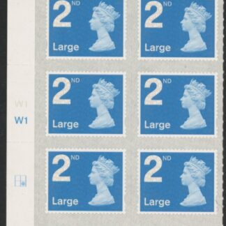 U3000  2nd Large. blue 2B  M18L cyld. W1  grid position R2  C2  SBP  s/L  Walsall  U/M (MNH)
