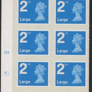 U3000  2nd Large. blue 2B  MA12 cyld. D1  grid position R1  C1  DLR  U/M (MNH)