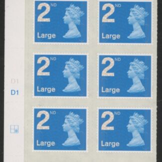 U3000  2nd Large. blue 2B  MA13 cyld. D1  grid position R2  C2  DLR  U/M (MNH)