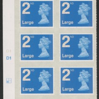 U3000  2nd Large. blue 2B  M14L cyld. D1  grid position  R2  C1  DLR  U/M (MNH)