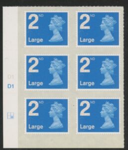 U3000  2nd Large. blue 2B  MA11 cyld. D1  grid position R2  C2  DLR  U/M (MNH)