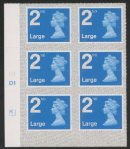 U3000  2nd Large. blue 2B  M17L cyld. D1  grid position R1  C1 SBP  s/L  DLR  U/M (MNH)