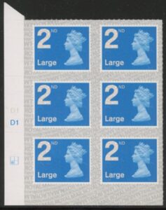 U3000  2nd Large. blue 2B  M17L cyld. D1  grid position R2  C1 SBP  s/L  DLR  U/M (MNH)