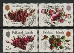 1983 Falkland Islands. SG.459-62  Native Fruits. set 4 values. used (CTO)