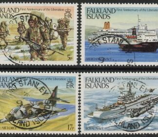 1983 Falkland Islands. SG.454-7  First Anniversay of Liberation. set 4 values. used (CTO)