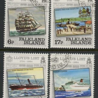 1984 Falkland Islands. SG.484-7  Lloyd's List. set 4 values. used (CTO)
