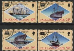 1986 Falkland Islands.  SG.527-30  Ameripex 86 Stamp Show.  set 4 values. used (CTO)