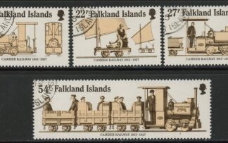 1985 Falkland Islands. SG.497-500 75th Anniversary of Camber Railway. set 4 values.  used (CTO)