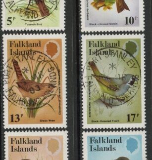 1982  Falkland Islands SG.433-8 Birds of the Pesserine Family  set 6 values. used (CTO)
