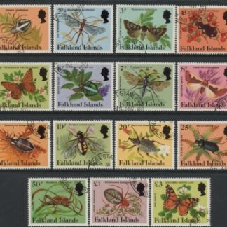1984 Falkland Islands. SG.469A-83A   Insects & Spiders . set 15 values. used (CTO)