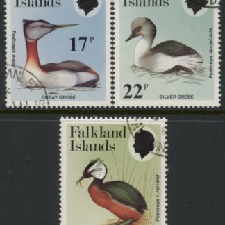 1984 Falkland Islands. SG.489-91  Grebes. set 3 values. used (CTO)