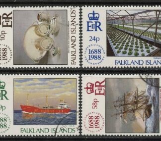 1988 Falkland Islands SG.563-6  300th Anniversary of Lloyds of London. set 4 values. used (CTO)