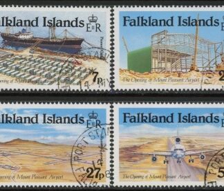 1985 Falkland Islands. SG.501-4 Opening of Mount Pleasant Airport. set 4 values. used (CTO)
