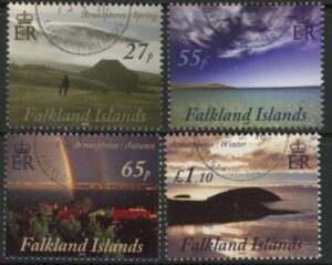 2010 Falkland Islands  SG.1153 - 6 Atmospheres 4 Seasons set 4 values. used (CTO)