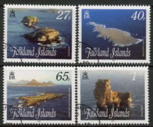 2009 Falkland Islands. SG.1136-9  Islands Stacks & Buffs. (2nd series) set 4 values. used (CTO)