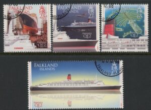 2008 Falkland Islands - SG.1116-9 Farewell Voyage of QE2  4 values. used (CTO)