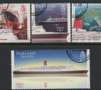 2008 Falkland Islands - SG.1116-9 Farewell Voyage of QE2  4 values. used (CTO)