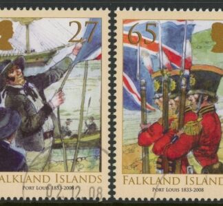 2008 Falkland Islands - SG.1109-10  175th Anniversary Port Louis. set 2 values. used (CTO)