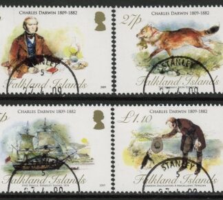 2009 Falkland Islands - SG.1127-30 Birth Bicentenary Charles Darwin set 4 values.  used (CTO)