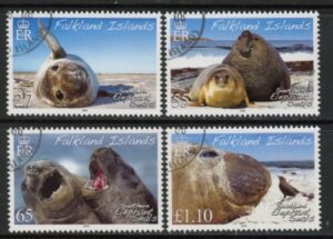 2008 Falkland Islands - SG.1092-5 Southern Elephant Seals  4 values. used (CTO)
