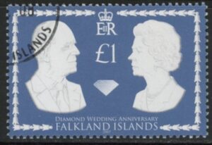 2007 Falkland Islands - SG.1087 Diamond Wedding of Qeen Elizabeth and Duke of Edinburgh. used (CTO)