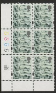 EN52 2nd Lions (new typeface) Litho Cyld. C1 x 4 grid R2C2 Cartor U/M (MNH)