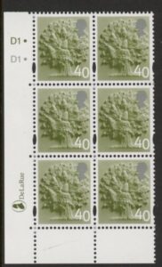 EN9  40p Oak Tree 2B    cyld. D1 D1  dot Phos D1    DLR  U/M (MNH)